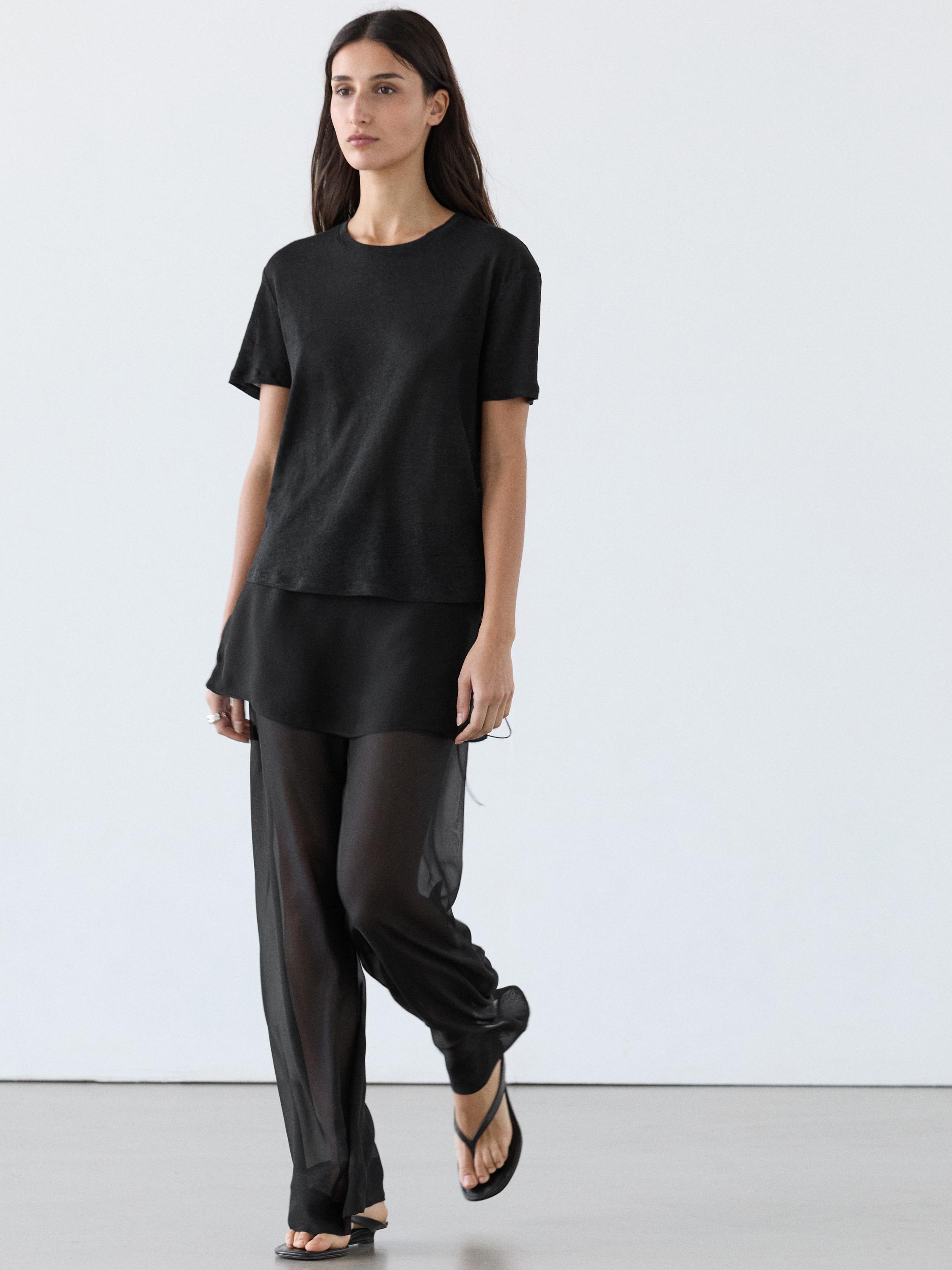 Linen short sleeve T-shirt